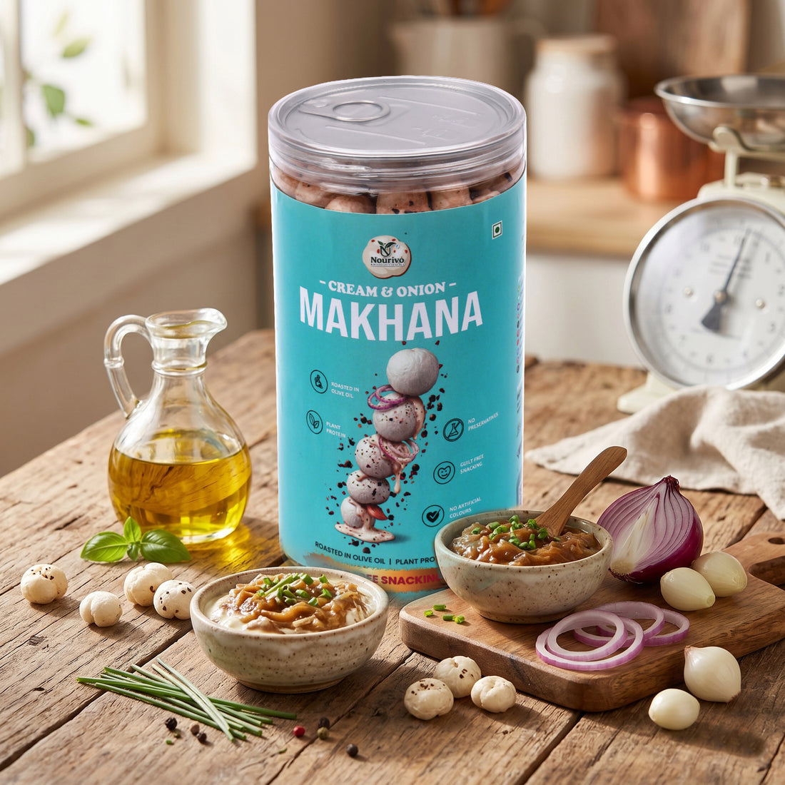 NOURIVO™ ROASTED CREAM & ONION MAKHANA